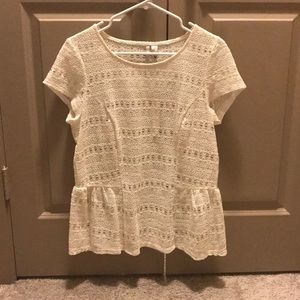 Ivory lace top